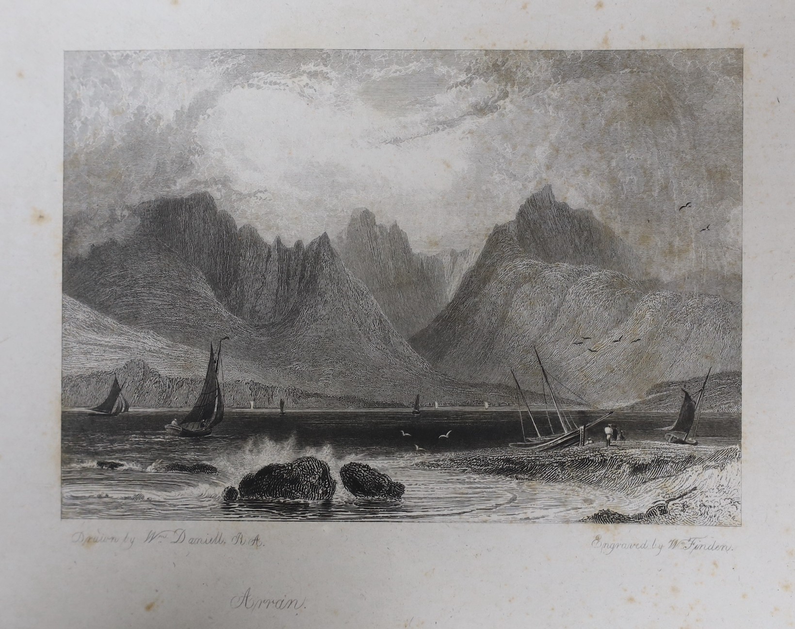 [Scott, Sir Walter. Landscape Illustrations of the Waverley Novels]. lacks all letterpress, incl. title; 79 engraved plates (with guards); maroon gilt-decorated morocco with panelled spine, ge. and marbled e/ps.. folio.